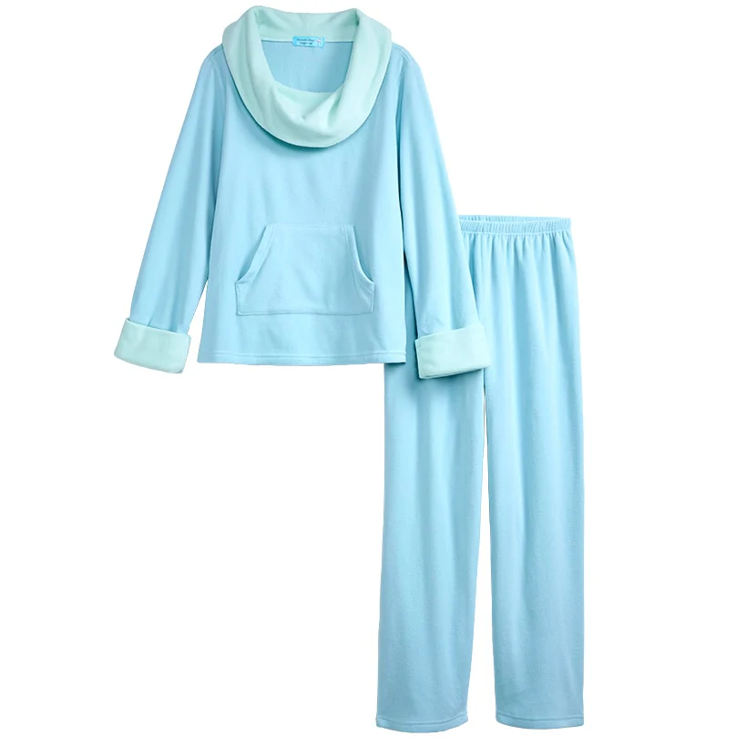 Fleece Pajama Lounge Set 2 Pieces - Image 2