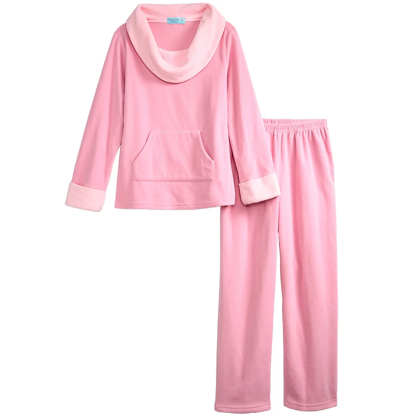 Fleece Pajama Lounge Set 2 Pieces - Image 9