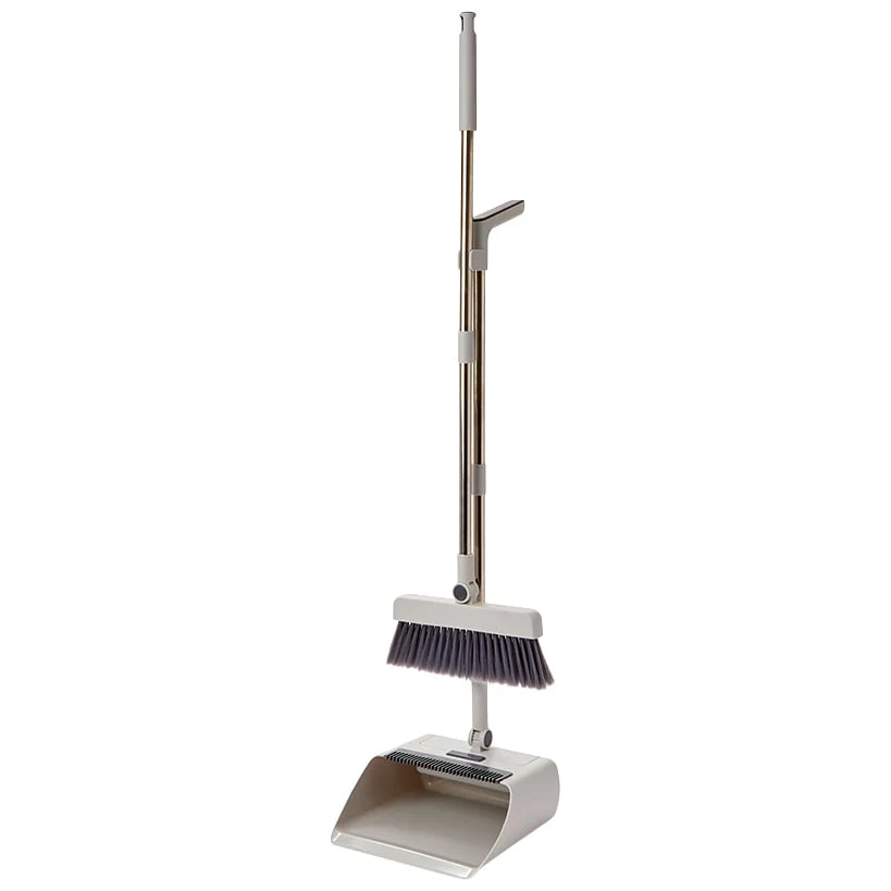 Floor Broom Brush Heads With Dustpan Cleaning Set Indoor Outdoor Use - Image 6