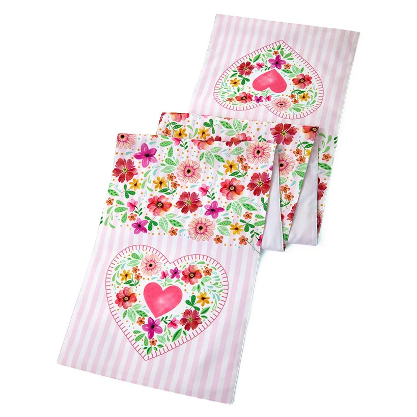 Floral Heart Set of 4 Placemats or Table Runner - Image 3