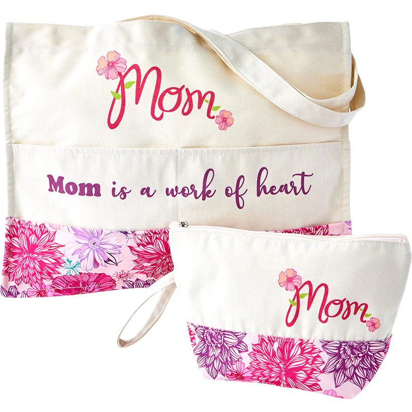Mom Or Grandma Themed Tote and Clutch Set - Image 4