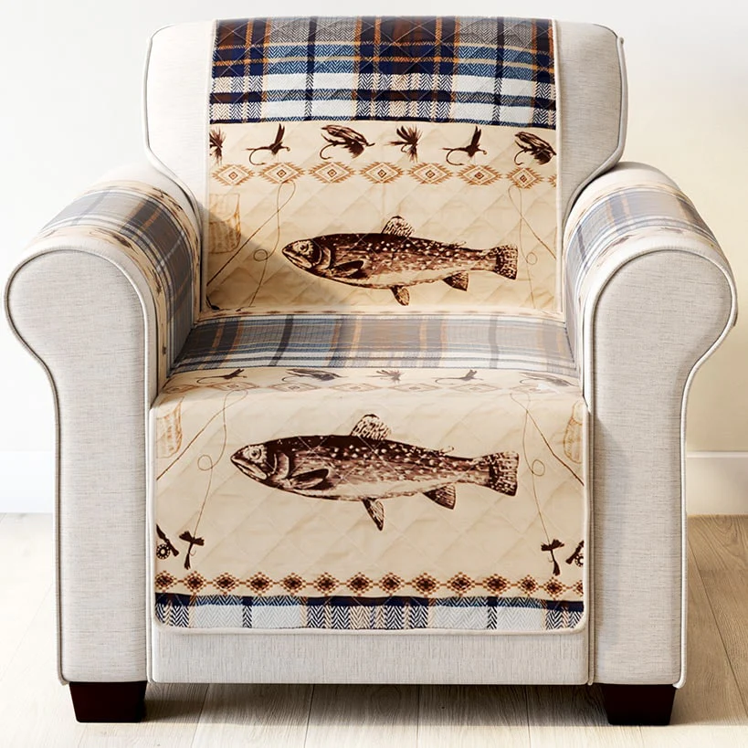 Fly Fishing Quilted Furniture Cover Chair, Loveseat, or Sofa - Image 5