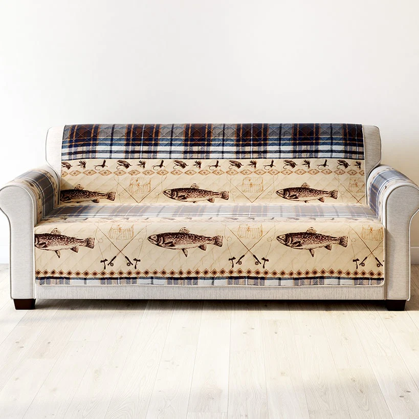 Fly Fishing Quilted Furniture Cover Chair, Loveseat, or Sofa - Image 7