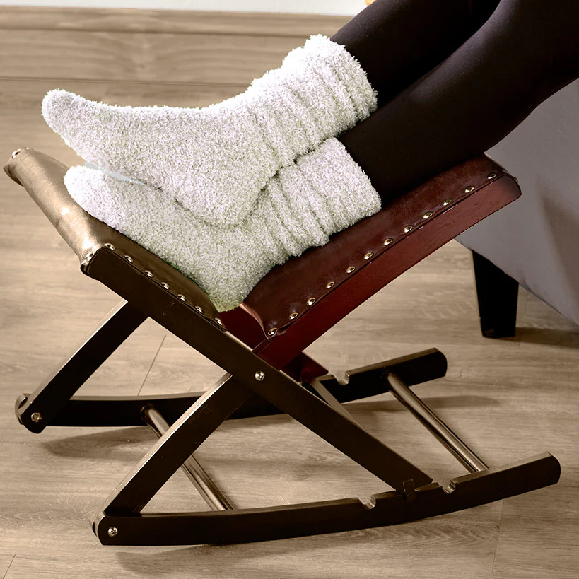 Foldable Upholstered Rocking Footrest