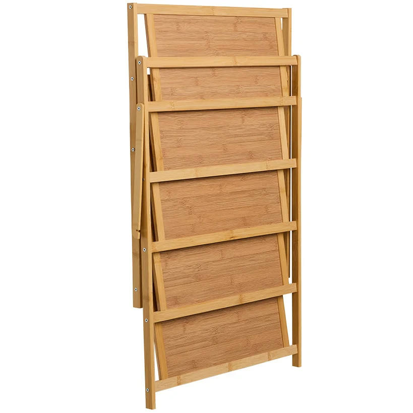 Foldable Wooden Shoe Storage Rack - 5-Tier - Image 3
