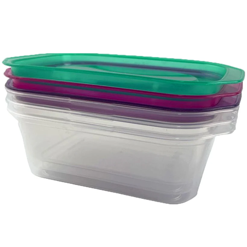 Food Storage Containers with Lids Set of 3 Clear - Image 3