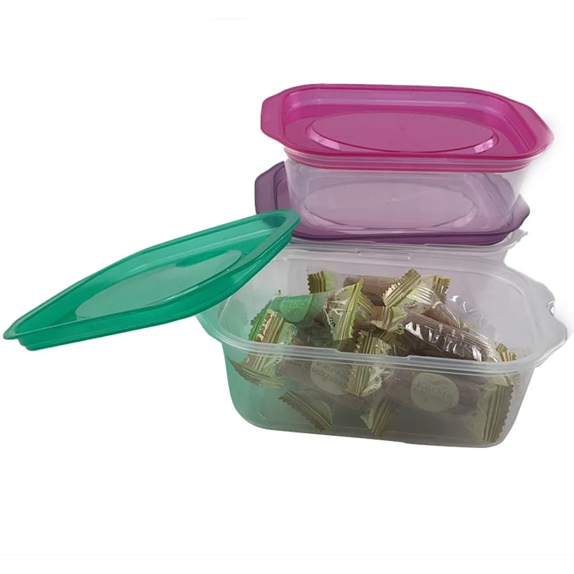 Food Storage Containers with Lids Set of 3 Clear - Image 4