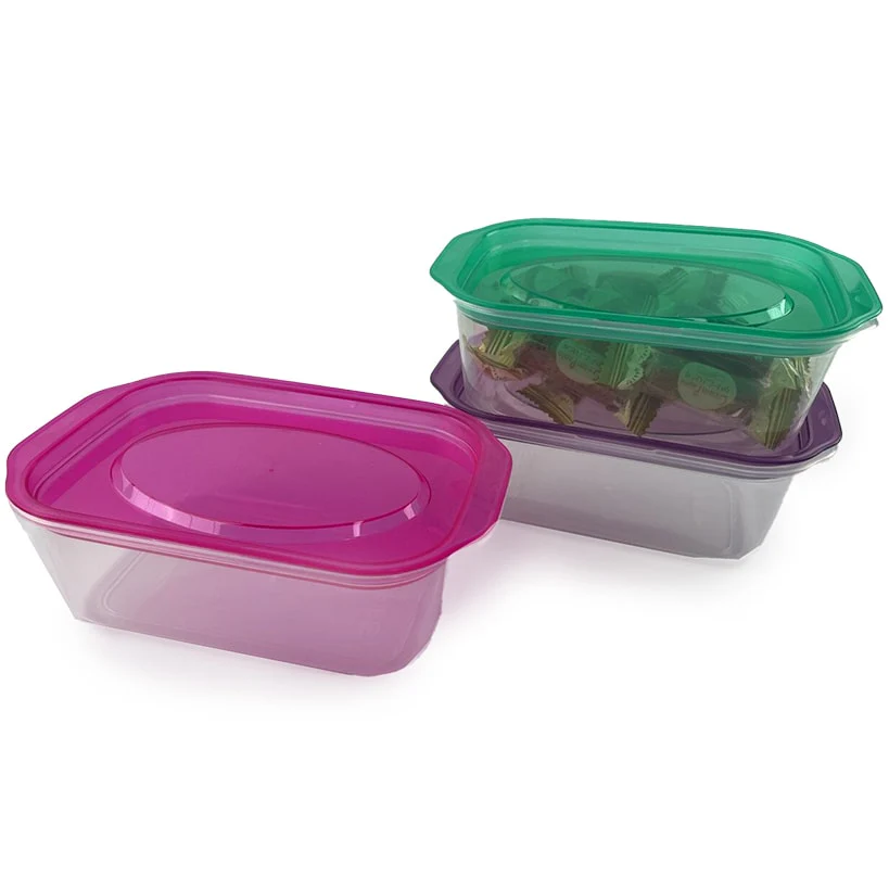 Food Storage Containers with Lids Set of 3 Clear - Image 5