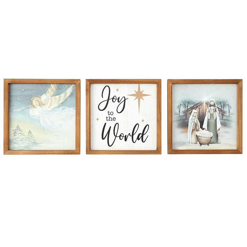 Framed Christmas Wall Art Trio - Image 2