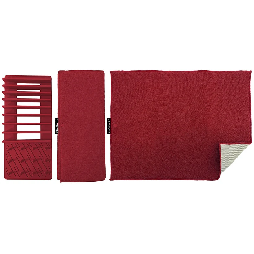 Frigidaire Dish Drying Mat with Dish Rack - Machine Washable