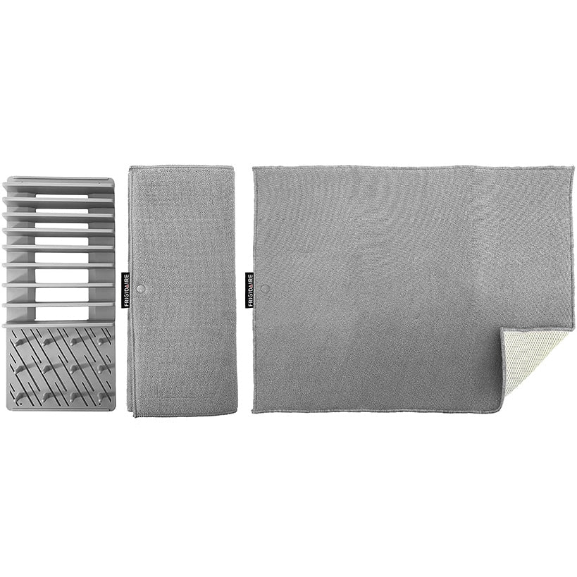 Frigidaire Dish Drying Mat with Dish Rack - Machine Washable - Image 2