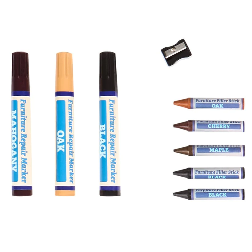 Furniture Repair and Restore Kit 3 Markers and 5 Wax Filler Sticks - Image 4