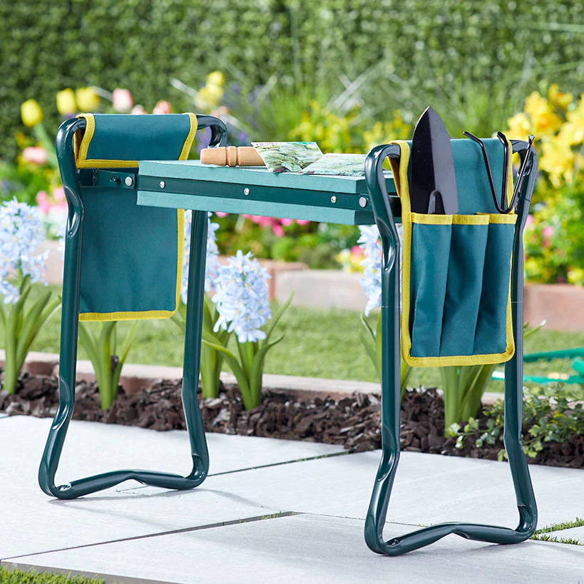 Garden Planting Bench 2 In 1 With Knee Saver And Tool Organizer - Image 5