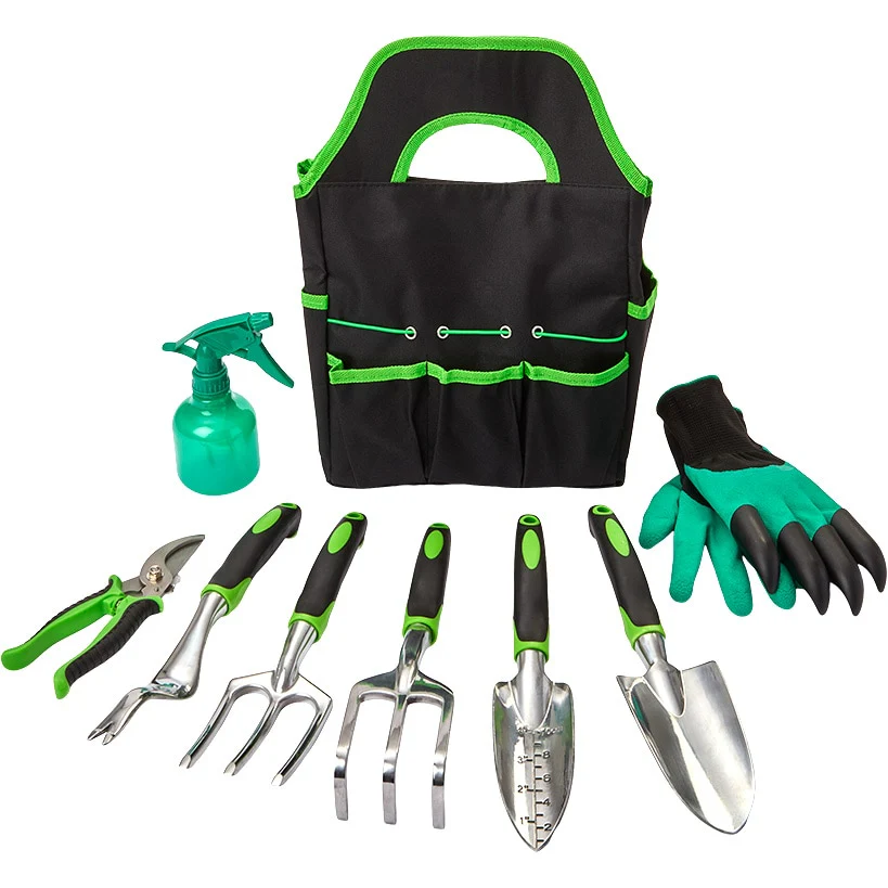 Garden Tool Set With Caddy - 9 Piece Set - Image 2