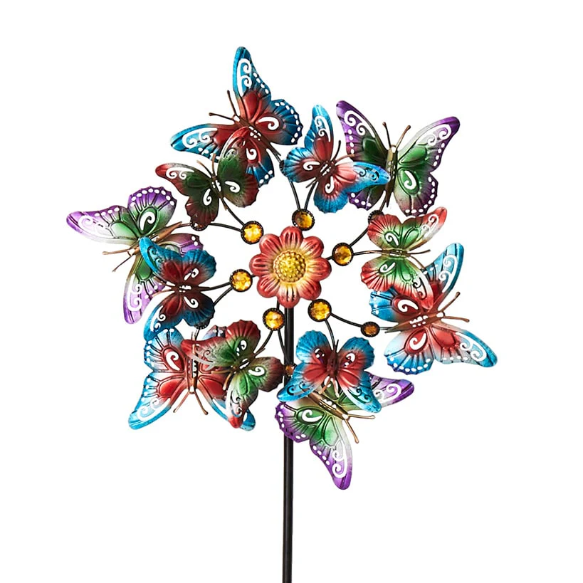 Garden Wind Spinner Stakes with Ladybug, Hummingbird, and Butterfly - Image 8