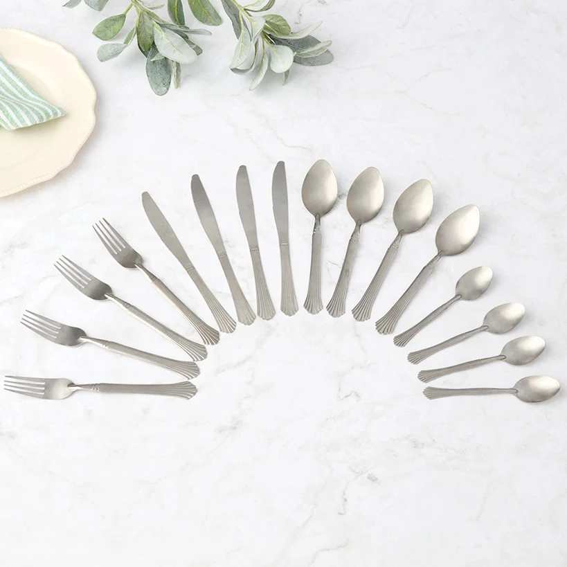 Gibson Everyday Stainless Steel Silver Flatware Set - 16-Pc.