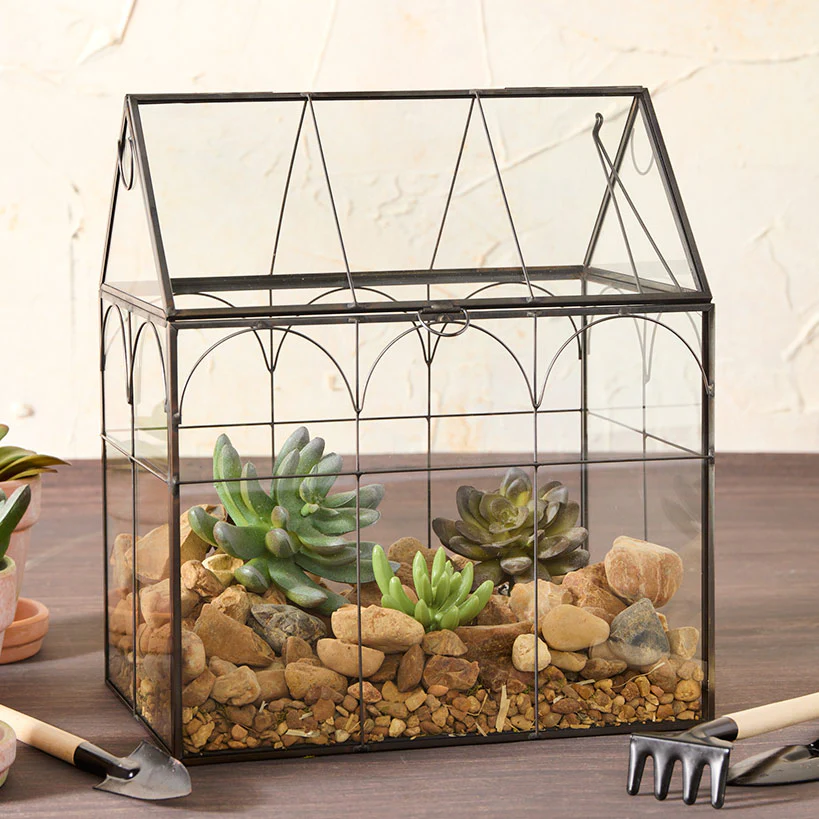 Glass And Metal Garden Terrarium - Image 3