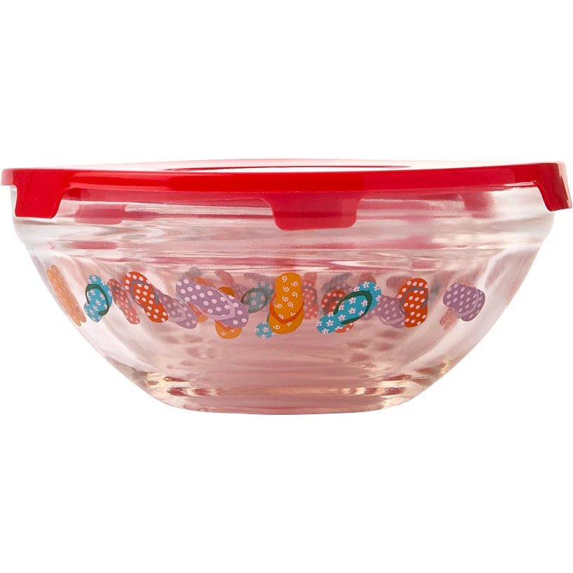 Glass Food Storage Container Set in Flip Flop Print - 10-Pc. - Image 3