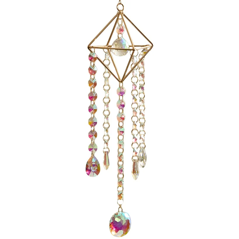 Glass Hanging Suncatcher- Decorative Art Glass Window Decor - Image 3