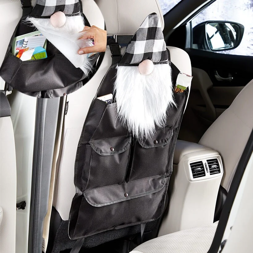Gnome Back Seat Organizer-Adjustable Straps and Multiple Pockets