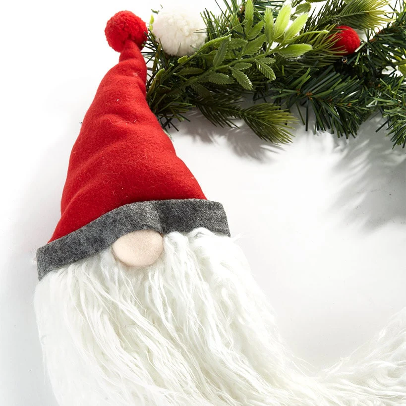 Holiday Lighted Gnome Wreath - Image 2
