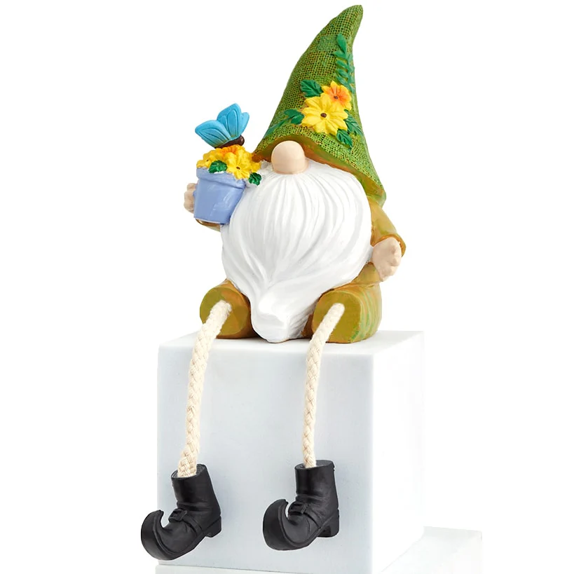Gnome Shelf Sitter With Flower Seasonal Decor - Image 6