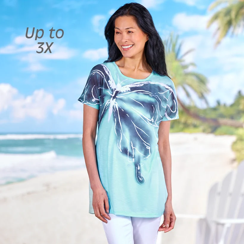 Graphic Print Tunic Top