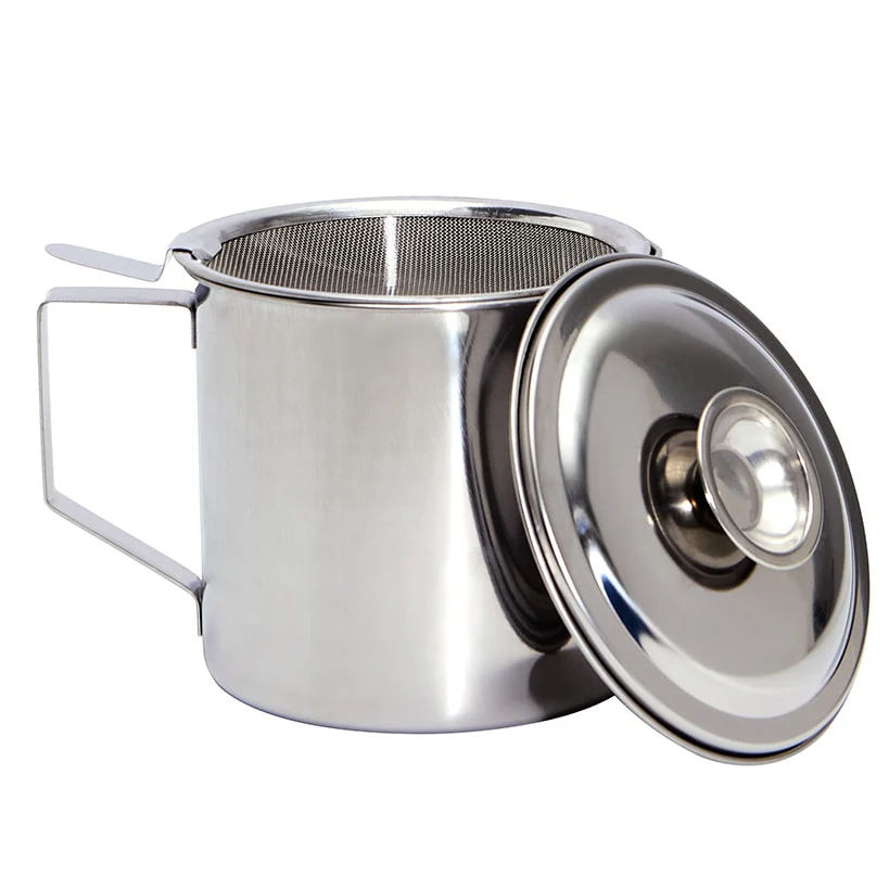 Grease Container with Removable Strainer Stainless Steel - Image 2