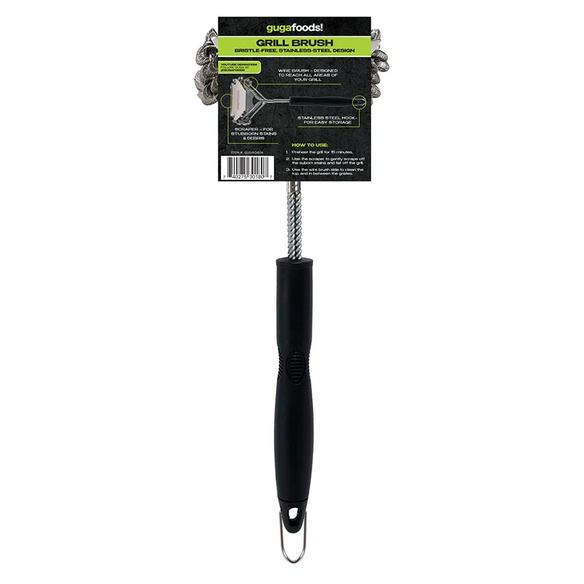 Guga Foods Grill Brush And Scraper Durable Stainless Steel Bristles - Image 2