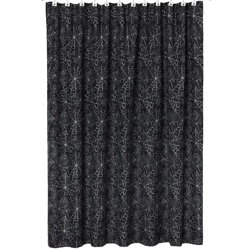 Halloween Bathroom Spider Themed Memory Foam Rug or Shower Curtain - Image 2