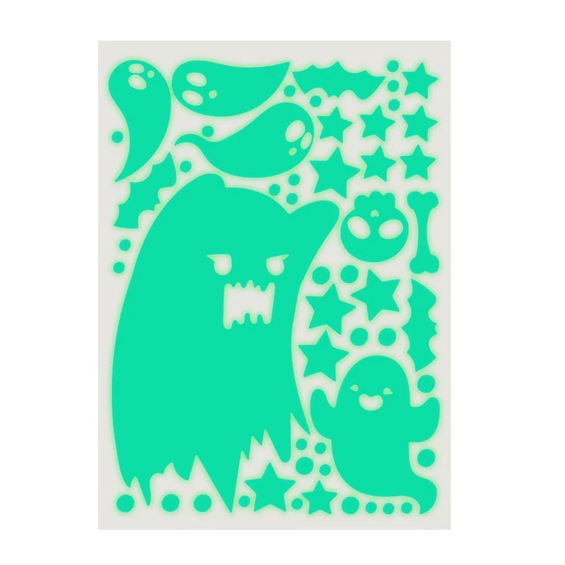 Halloween Glow-in-the-Dark Wall Decor - Ghost - Image 2