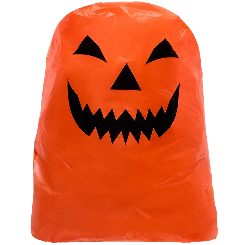 Halloween Jack-O-Lantern Leaf Lawn Bag - 24" x 30" - Image 3