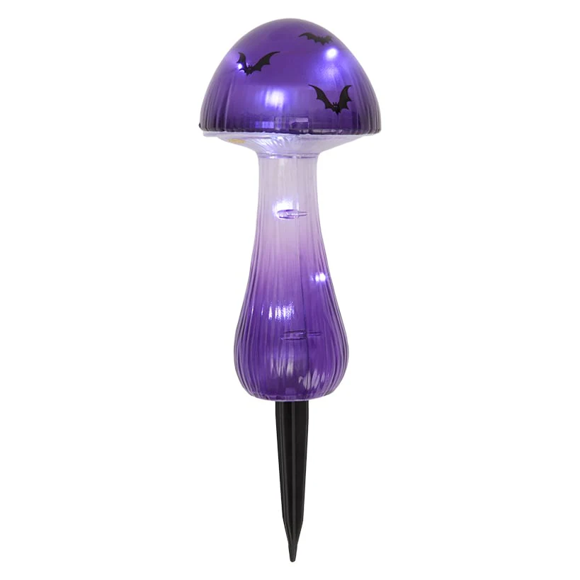 Halloween Mushroom Solar Stake Themed In Orange Purple And Green - Image 8