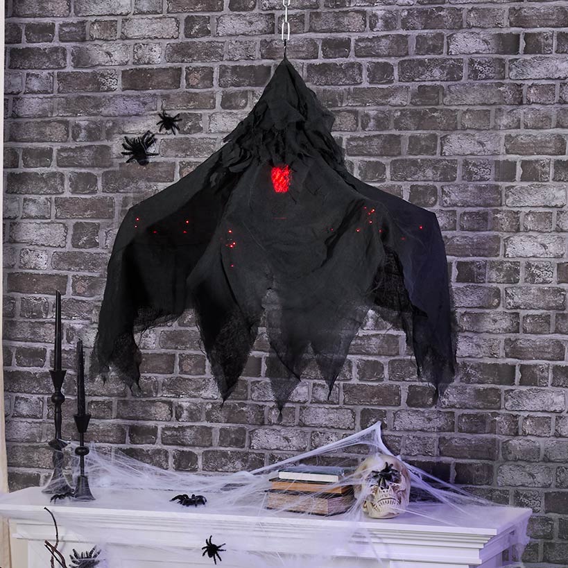 Halloween Shrouded Creepy Chandelier - Black or Chalky - Image 4