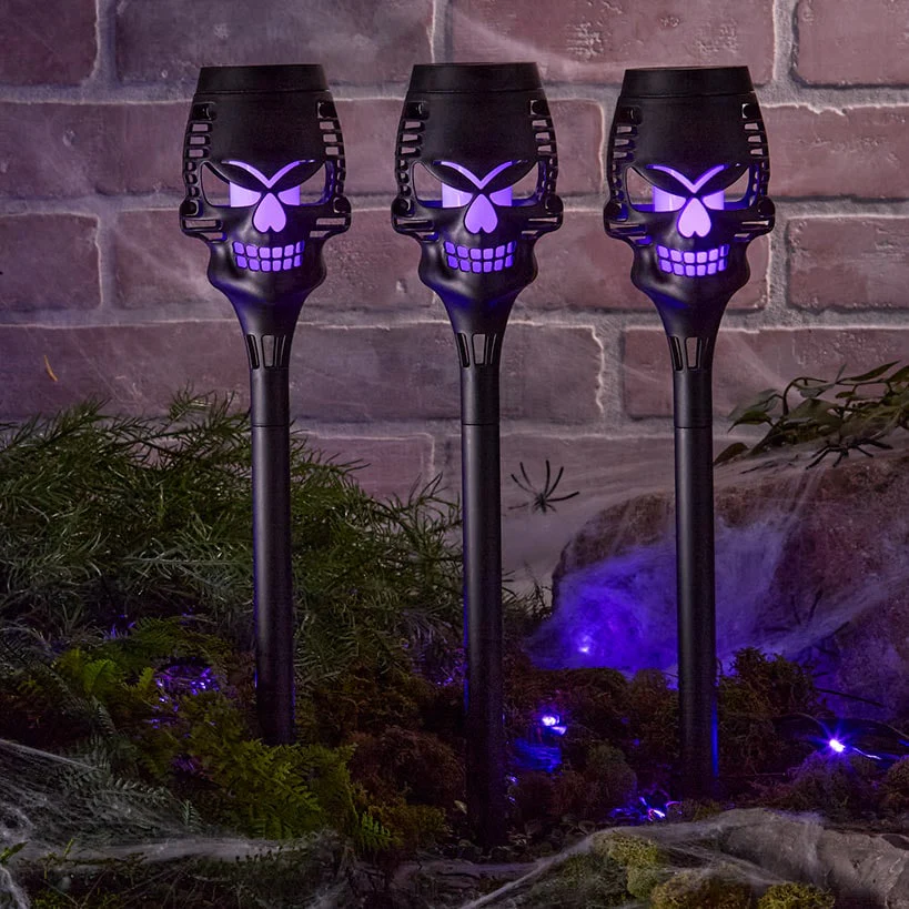 Halloween Skull Stake Solar