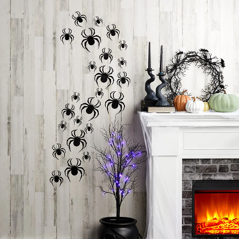 Halloween Spider Decor - 24 Piece Set - Image 2