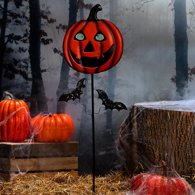 Halloween Stake Animated Jack-O'-Lantern or Skull - Image 4