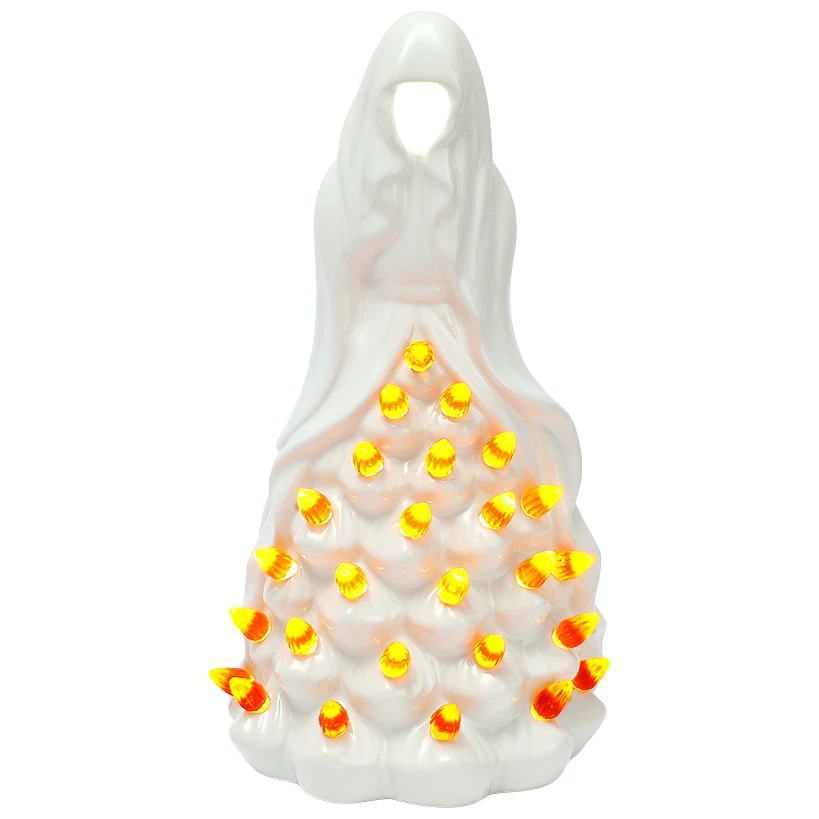 Halloween Witch Or Spirit LED Lighted Ceramic Tabletop Decor - Image 5