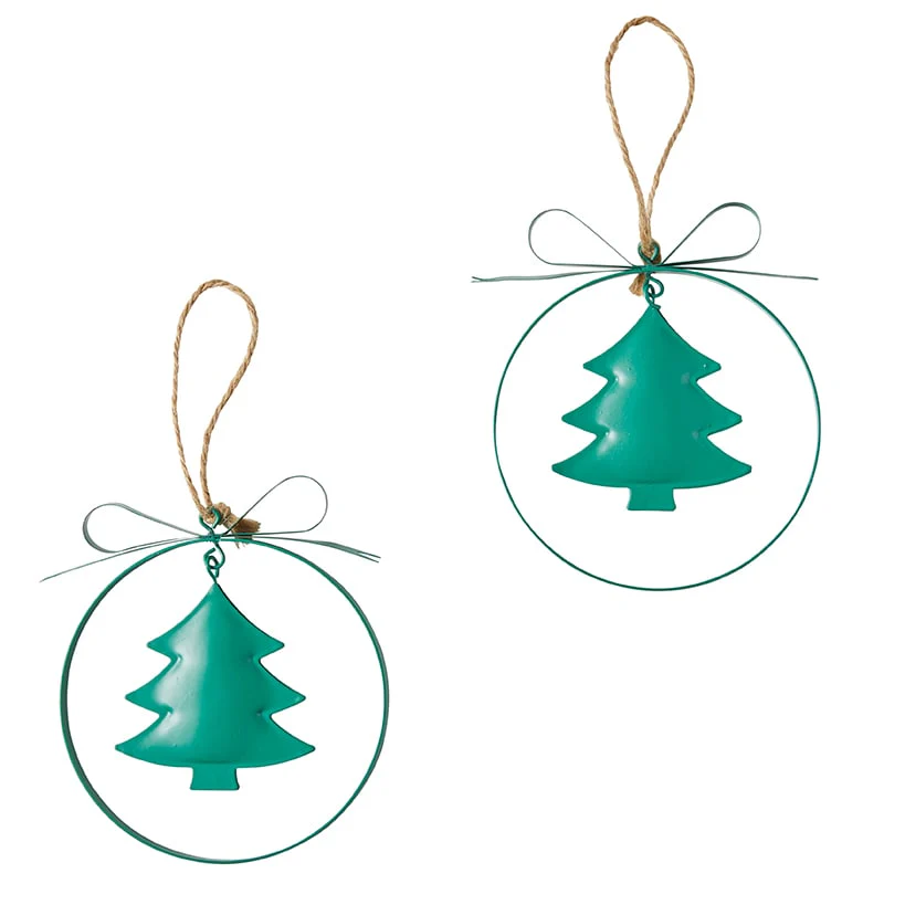 Hanging Metal Ornaments Set of 2 - Image 4