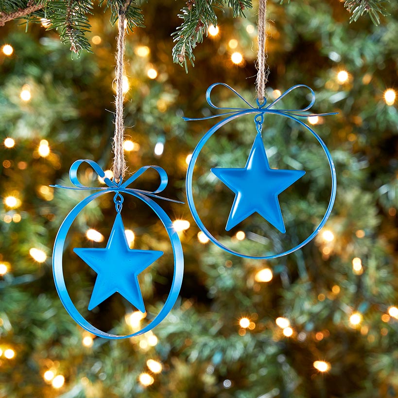 Hanging Metal Ornaments Set of 2 - Image 5