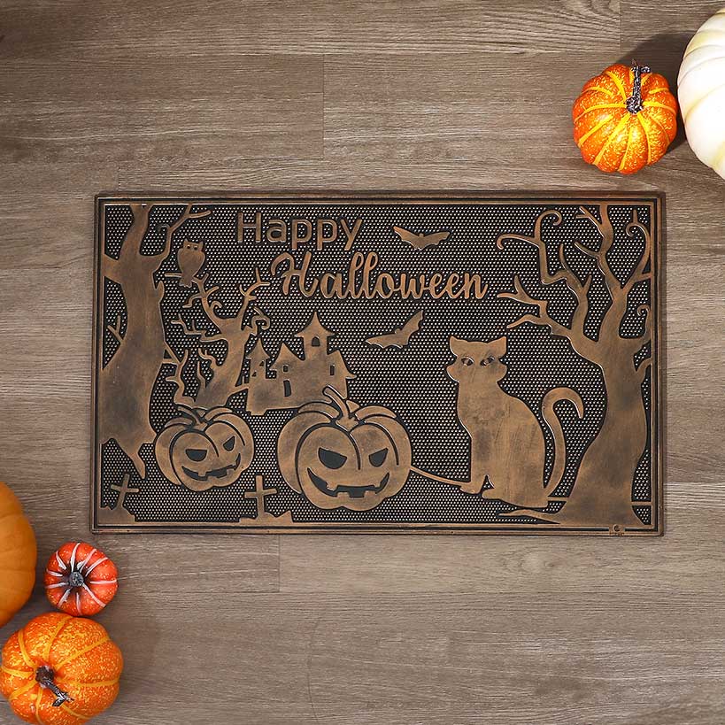 Haunted Halloween Rubber Doormat - Image 2