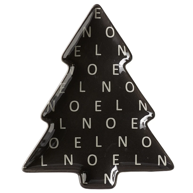 Christmas Tree Shaped Holiday Plate