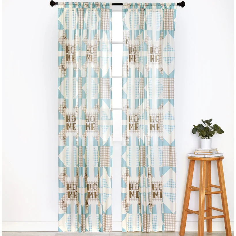 Home Pattern Check Window Panel 50" x 63" or 50" x 84"