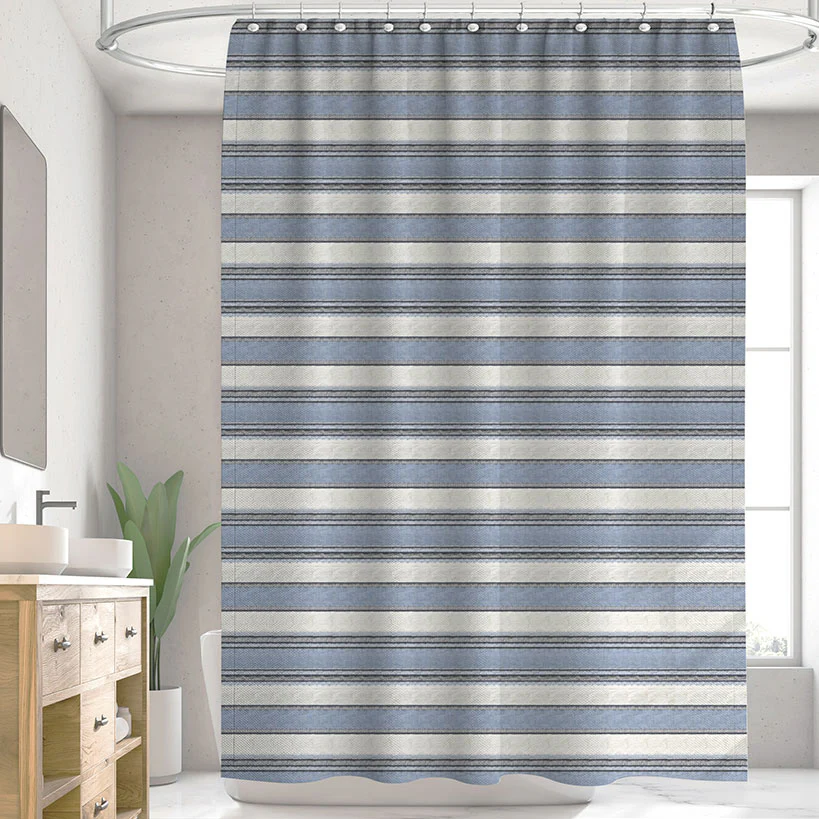 Homewear Bongo Striped Yarn Dyed Shower Curtain