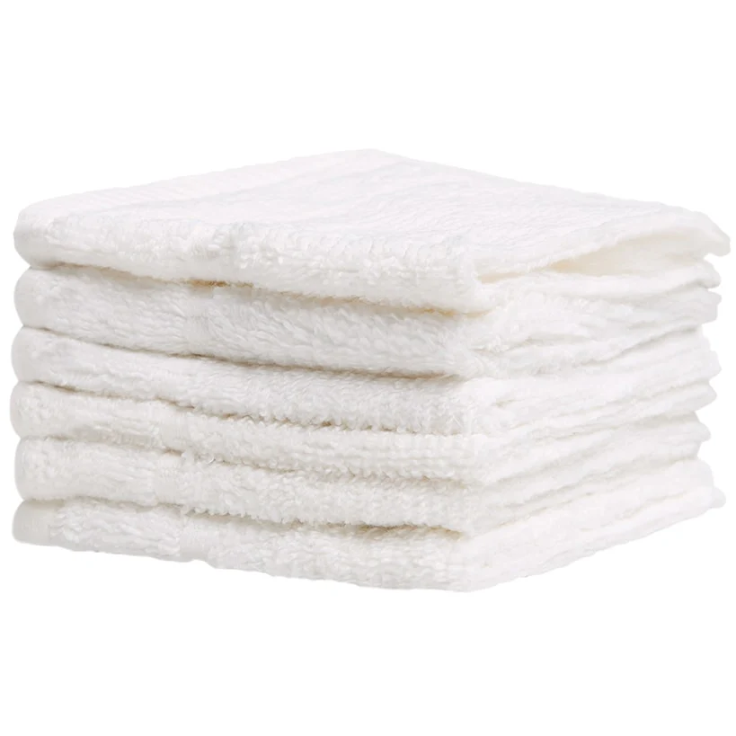 Homewear Highland Border Zero Twist Cotton Washcloth, Set of 6 - Image 3