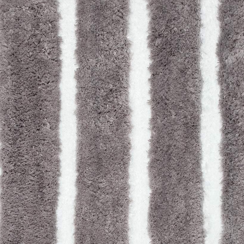Homewear Luxury Stripe Bath Rug with Non-Skid Backing, Set of 2 - Image 5