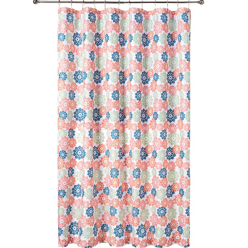 Homewear Iris Shower Curtain with Hooks - Image 4