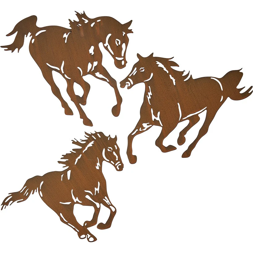 Horse Wall Art Metal Trio - Image 3