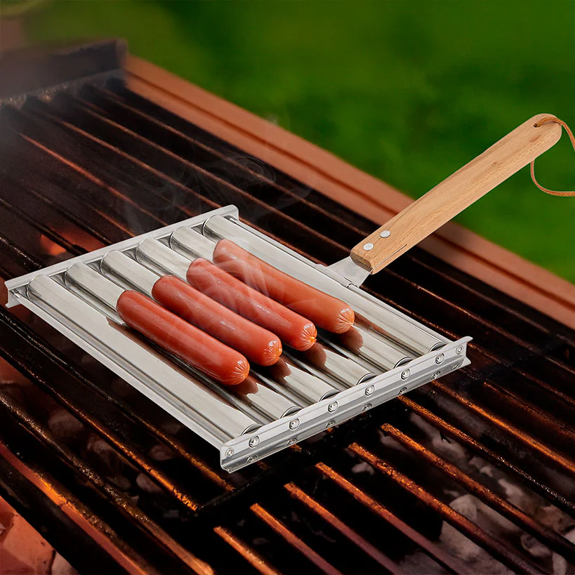 Hot Dog Roller Rack for Grill or BBQ Stainless Steel