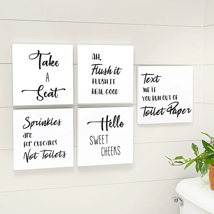 Humorous Bathroom Wall Art
